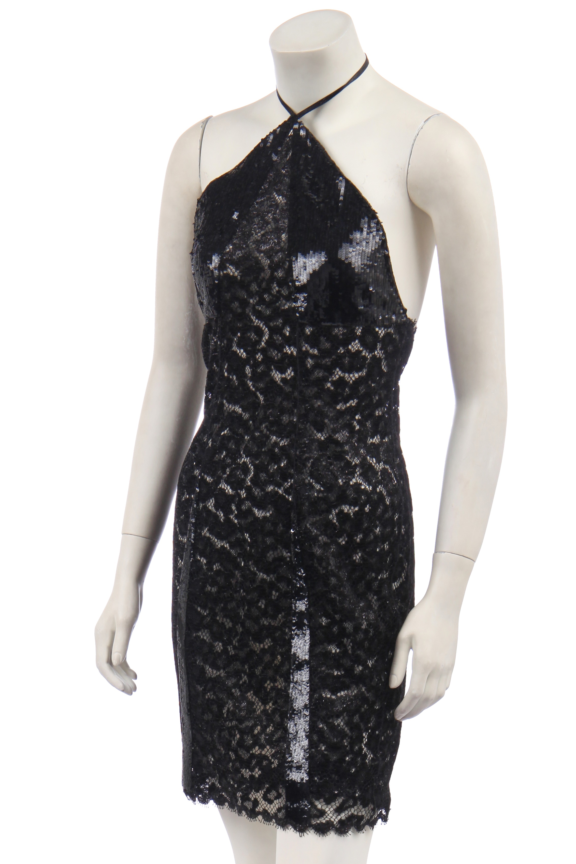 Lot 134 - Two Geoffrey Beene skimpy cocktail dresses,