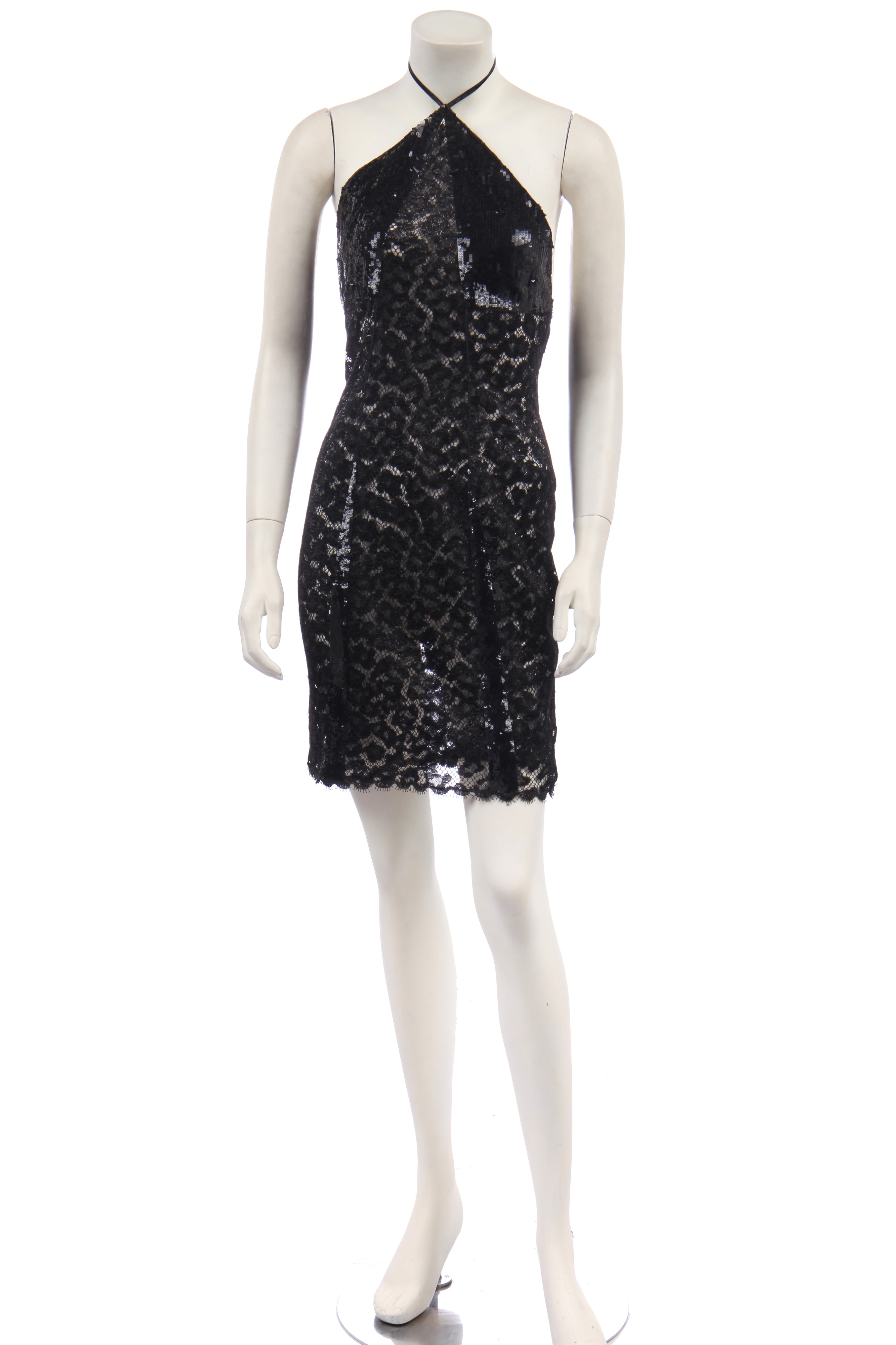 Lot 134 - Two Geoffrey Beene skimpy cocktail dresses,