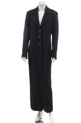 Lot 85 - An Ann Demeulemeester black coat, 1990s