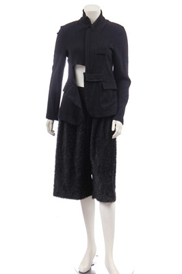 Lot 85 - An Ann Demeulemeester black coat, 1990s