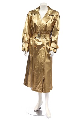 Lot 218 - A Christian Dior gold vinyl trench-coat, circa1989