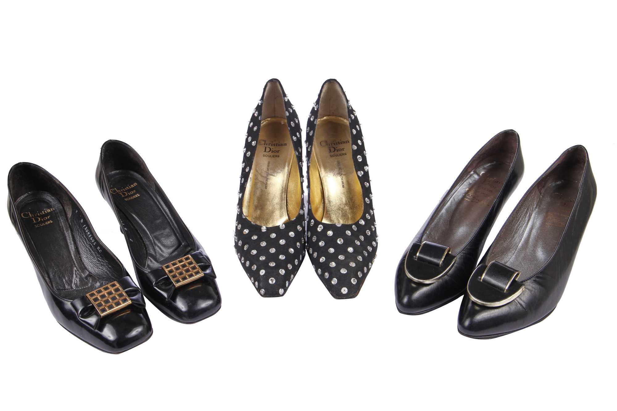 Lot 214 - A group of Christian Dior shoes, mainly 1980s