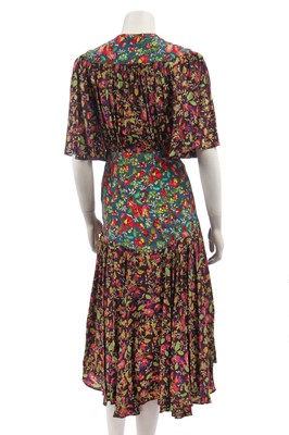 Lot 281 - An Alice Pollock printed marocain dress, 1970s