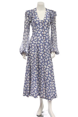 Lot 284 - An Ossie Clark for Radley dress with daisy print by Celia Birtwell, 1970s