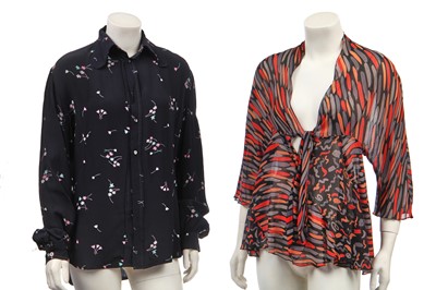 Lot 288 - Three Ossie Clark/Celia Birtwell printed blouses, 1970s