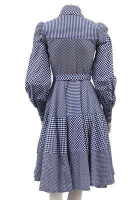 Lot 289 - John Bates for Jean Varon 'checkerboard' cotton maxi-dress, 'Wild West sweetheart', collection, 1973