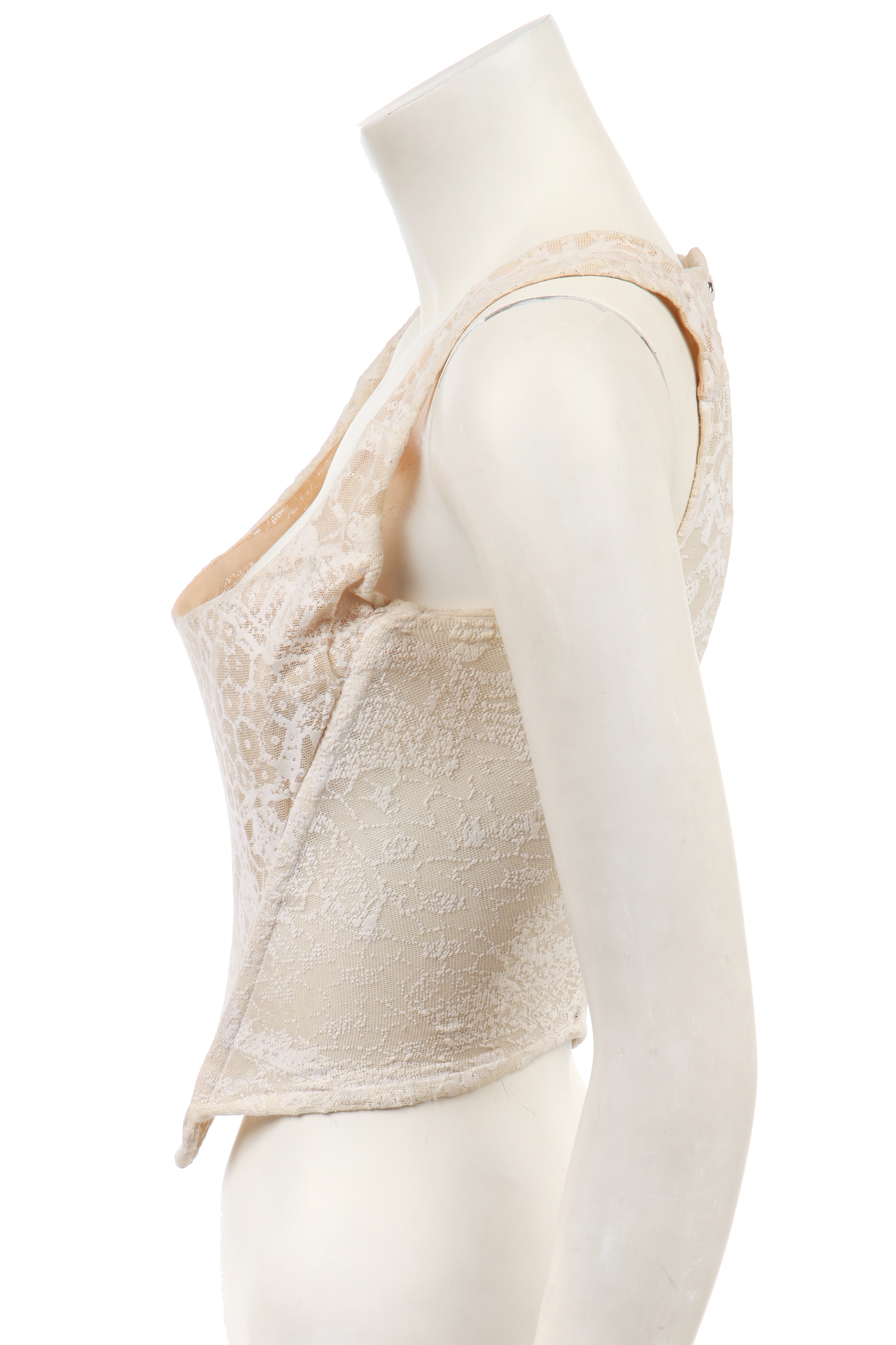 Vivienne Westwood Vintage Corset Top #40 Off-shoulder Silk Ivory