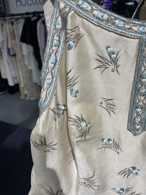 Lot 350 - A Christian Dior ivory ziberline dress, circa 1966