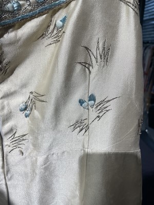 Lot 350 - A Christian Dior ivory ziberline dress, circa 1966