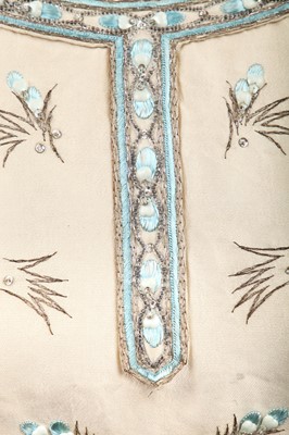 Lot 350 - A Christian Dior ivory ziberline dress, circa 1966