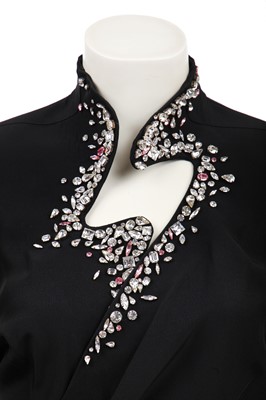 Lot 141 - A Thierry Mugler black silk crepe cocktail dress, probably Autumn-Winter, 1986-87