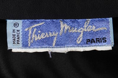 Lot 141 - A Thierry Mugler black silk crepe cocktail dress, probably Autumn-Winter, 1986-87