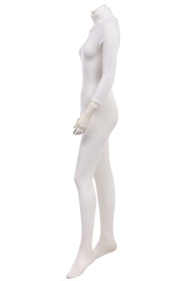 Lot 351 - A rare Courrèges white knitted wool catsuit, 1969