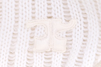 Lot 351 - A rare Courrèges white knitted wool catsuit, 1969