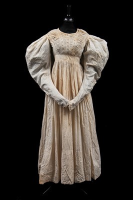 Lot 520 - A sprigged muslin dress, 1805-10