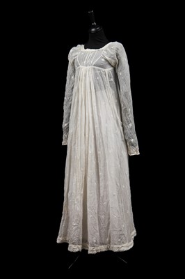 Lot 520 - A sprigged muslin dress, 1805-10