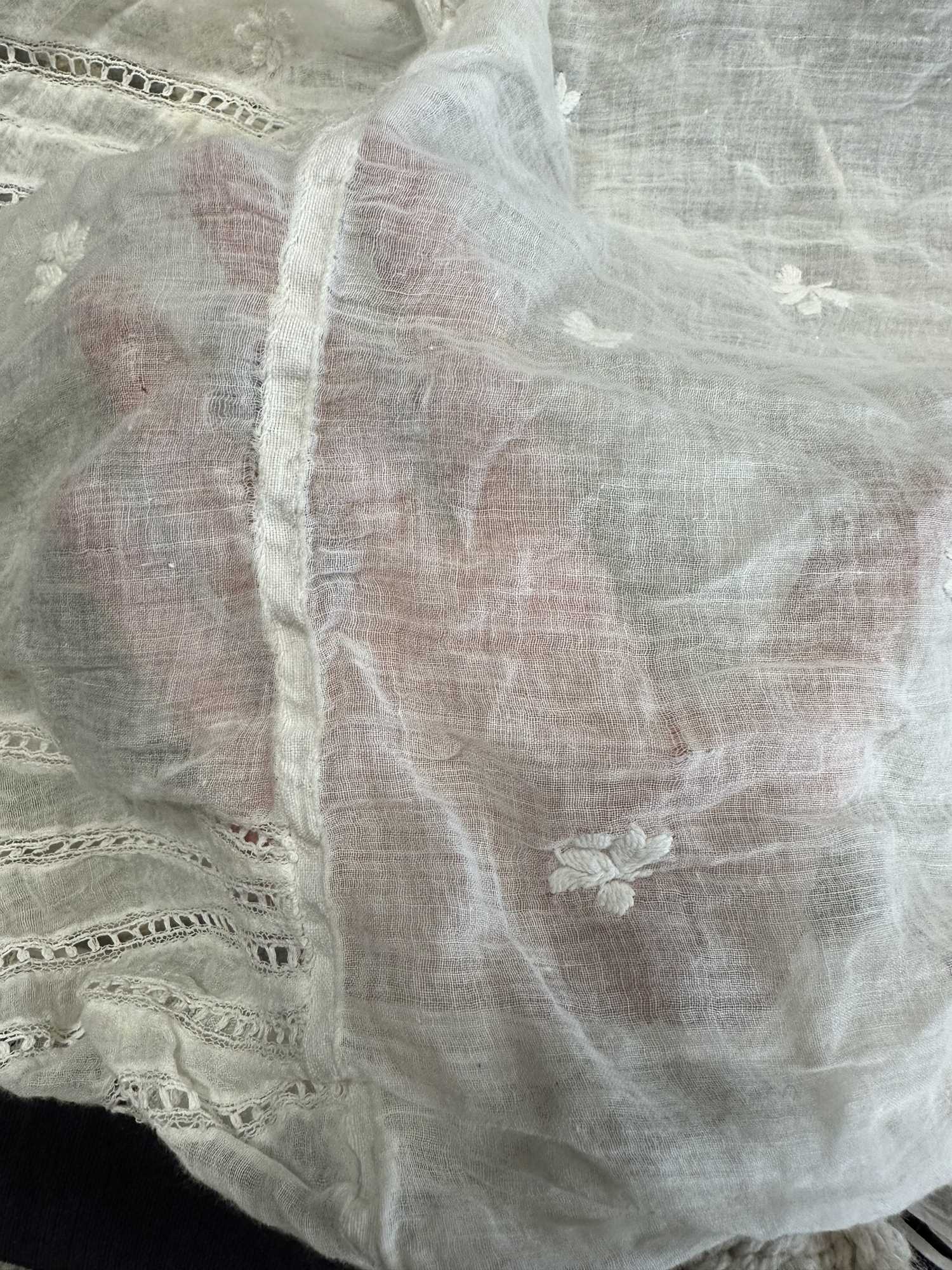 Lot 520 - A sprigged muslin dress, 1805-10,