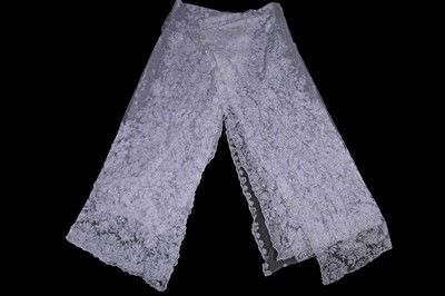 Lot 524 - A pair of fine net-on-net lace curtains, late 19th century