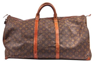 Lot 42 - A Louis Vuitton monogrammed canvas leather holdall