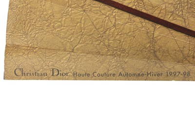Lot 142 - A Christian Dior by John Galliano printed paper fan, 'Mata Hari' collection, Autumn/Winter 1997-98