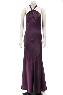 Lot 145 - A Gianni Versace purple satin evening dress, 1997