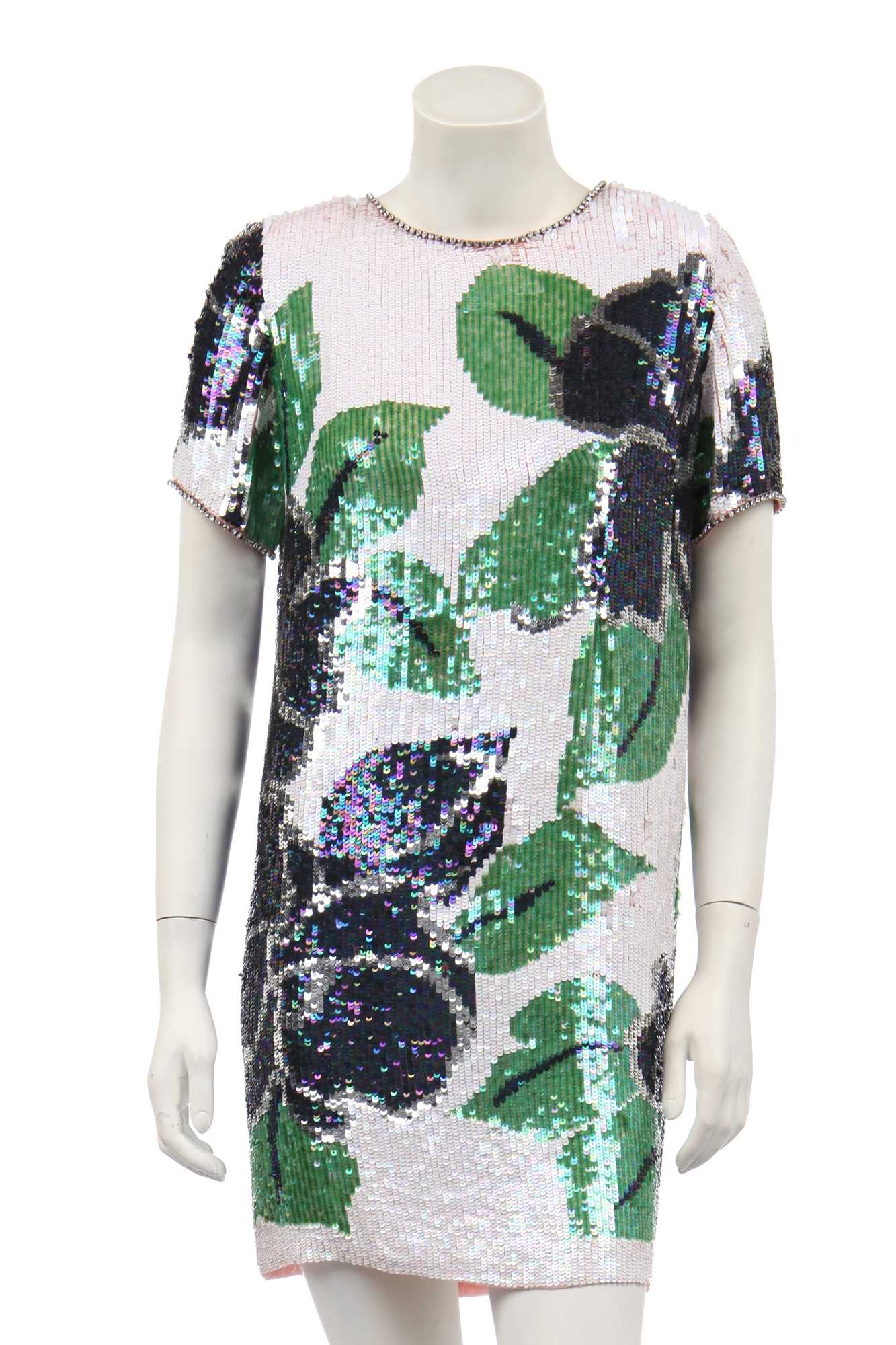 Lot 427 - A Pierre Cardin for Paul and Joe sequined mini dress, 1990s