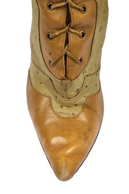 Lot 33 - A pair of Christian Dior by John Galliano leather boots, 'Fly Girl' collection, Autumn-Winter 2000/2001
