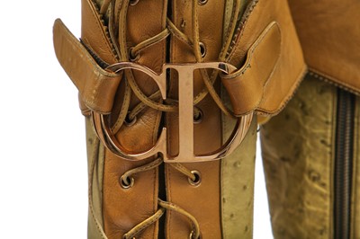 Lot 33 - A pair of Christian Dior by John Galliano leather boots, 'Fly Girl' collection, Autumn-Winter 2000/2001