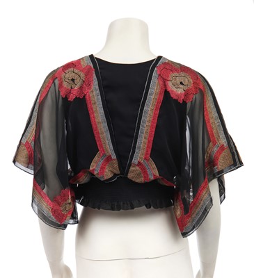 Lot 293 - A Janice Wainwright embroidered dress and top, 1970s