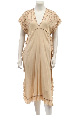 Lot 293 - A Janice Wainwright embroidered dress and top, 1970s