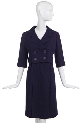 Lot 269 - A Balenciaga couture navy tweed suit, 1958