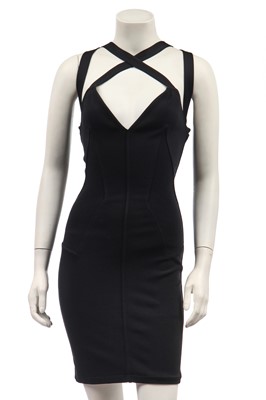 Lot 148 - An Azzedine Alaïa black rayon jersey dress, possibly Spring-Summer 1990