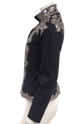 Lot 105 - An Alexander McQueen military-style embroidered wool jacket, Autumn-Winter 2006