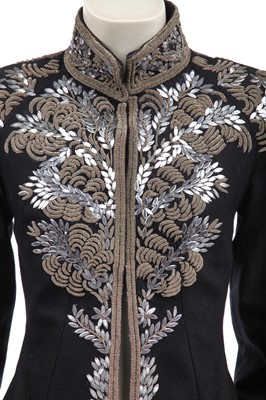 Lot 105 - An Alexander McQueen military-style embroidered wool jacket, Autumn-Winter 2006