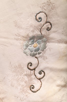 Lot 551 - An embroidered ivory silk skirt, Chinese, 1920s