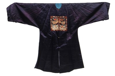 Lot 552 - A blue satin surcoat, Chinese, early 20th century