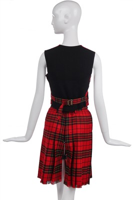 Lot 402 - A Jean-Paul Gaultier unisex tartan kilt ensemble, circa 1989