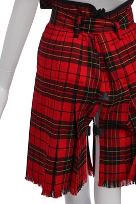 Lot 402 - A Jean-Paul Gaultier unisex tartan kilt ensemble, circa 1989