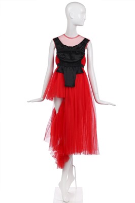 Lot 543 - A Comme des Garçons scarlet tulle dress, Spring-Summer, 2007