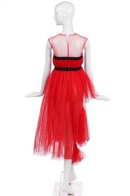 Lot 543 - A Comme des Garçons scarlet tulle dress, Spring-Summer, 2007