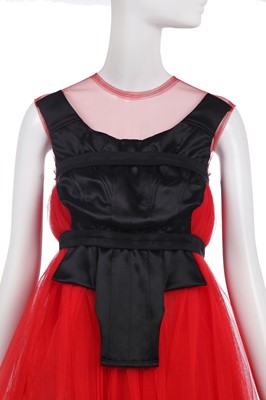 Lot 543 - A Comme des Garçons scarlet tulle dress, Spring-Summer, 2007