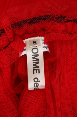 Lot 543 - A Comme des Garçons scarlet tulle dress, Spring-Summer, 2007