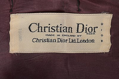 Lot 140 - A Christian Dior London blue-grey slubbed silk...