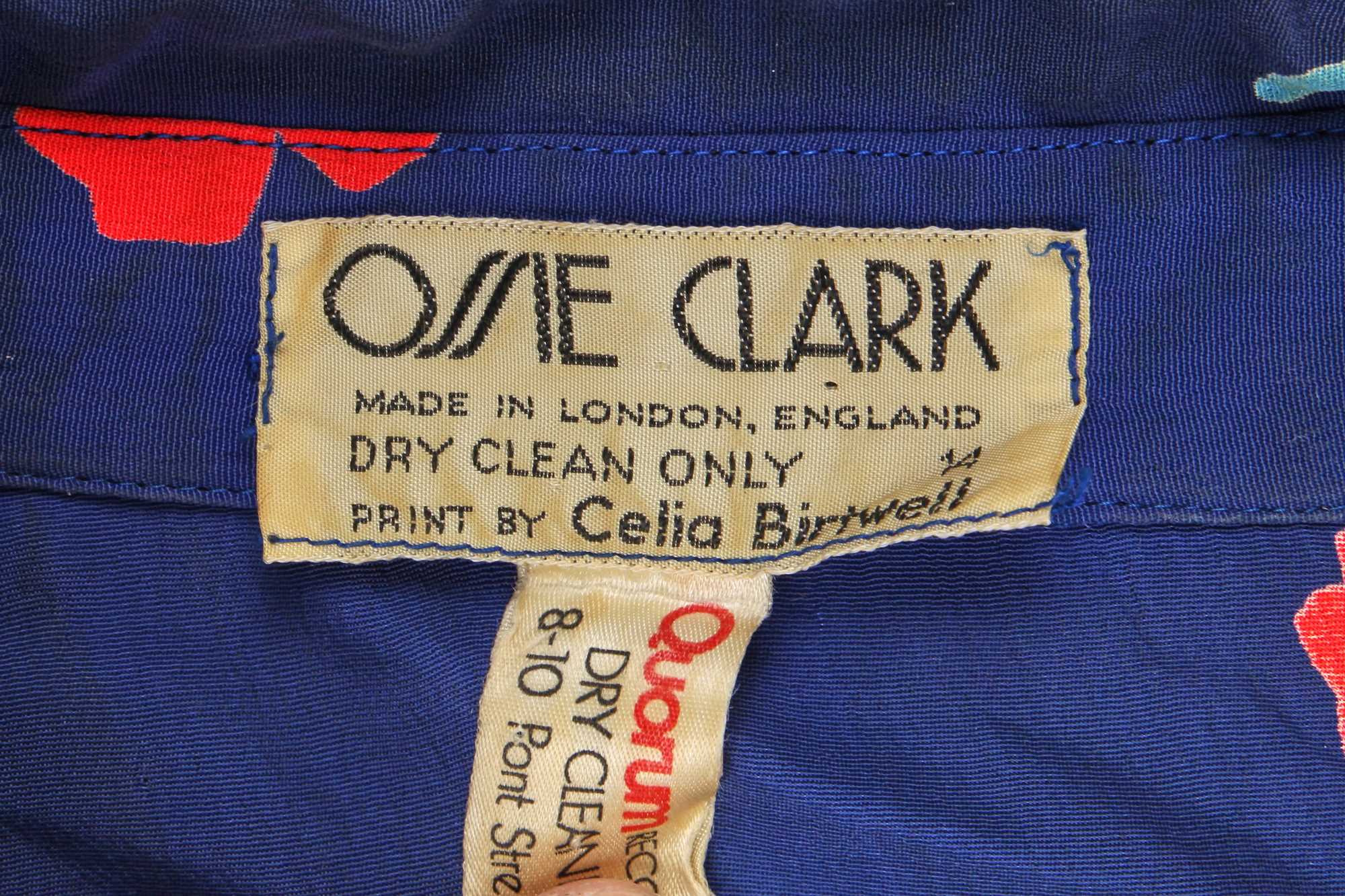 Lot 275 - An Ossie Clark printed marocain blouse,