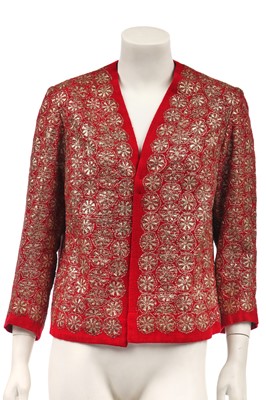 Lot 355 - A rare Lola Prusac embroidered jacket, late 1950s or early 60s