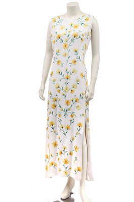 Lot 295 - A Felisa-José Luis couture embroidered silk dress, 1975