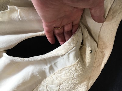 Lot 356 - A Balenciaga couture ivory matelassé silk dress, 1964