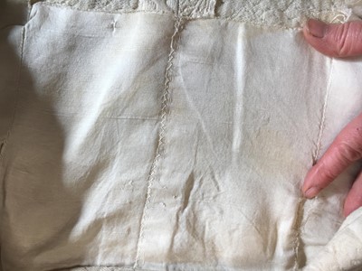 Lot 356 - A Balenciaga couture ivory matelassé silk dress, 1964