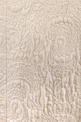 Lot 356 - A Balenciaga couture ivory matelassé silk dress, 1964