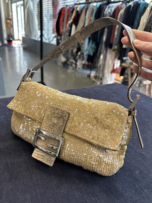 Lot 189 - A Fendi iridescent sequinned Baguette, late 1990s-early 2000s